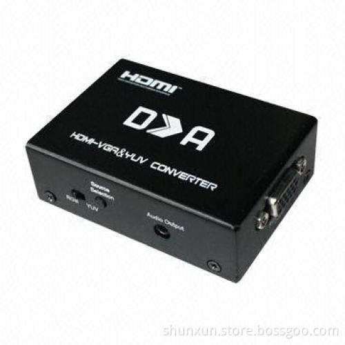 HDMI to VGA/YPbPr Converter, Convert HDMI to VGA/YPbPr, Two Channel Can be Switched Easily